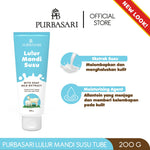 [DAPAT 3] Purbasari Lulur Mandi Susu Tube 200gr - Kulit Kering Scrub Tubuh  Melembutkan
