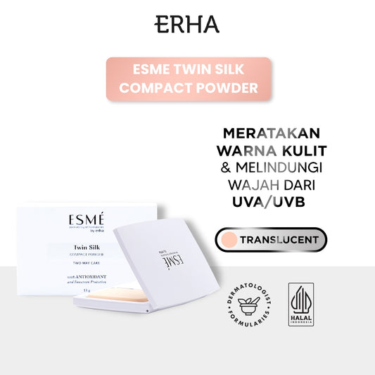 ERHA ESME Twin Silk Compact Powder Translucent 13 gr - Bedak Padat