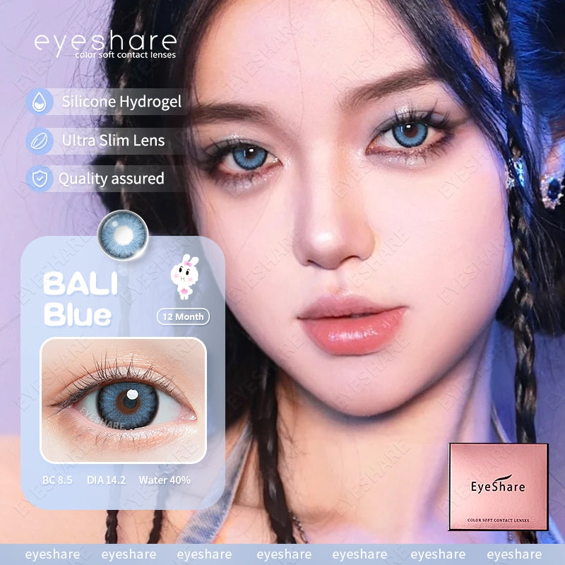 Eyeshare Softlens Bali Gray 14.2mm 1Pasang Lensa Kontak Soft Soflens Mata