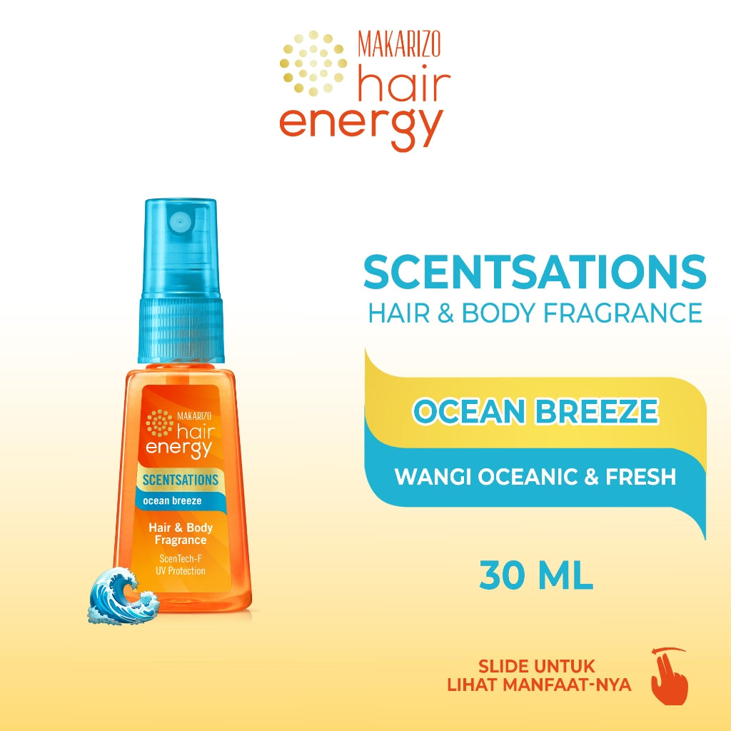 Makarizo Hair Energy Scentsations Hair Fragrance Ocean Breeze 30 mL Parfum Rambut