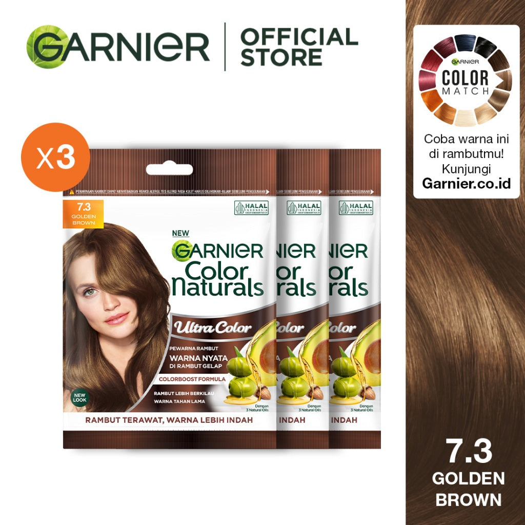 Garnier Color Natural Ultra Color Golden Brown x 3 Pcs