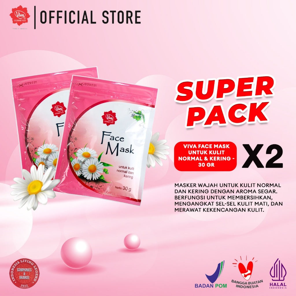 [Super Pack !!!] Viva Face Mask Untuk Kulit Normal dan Kering 30 gr