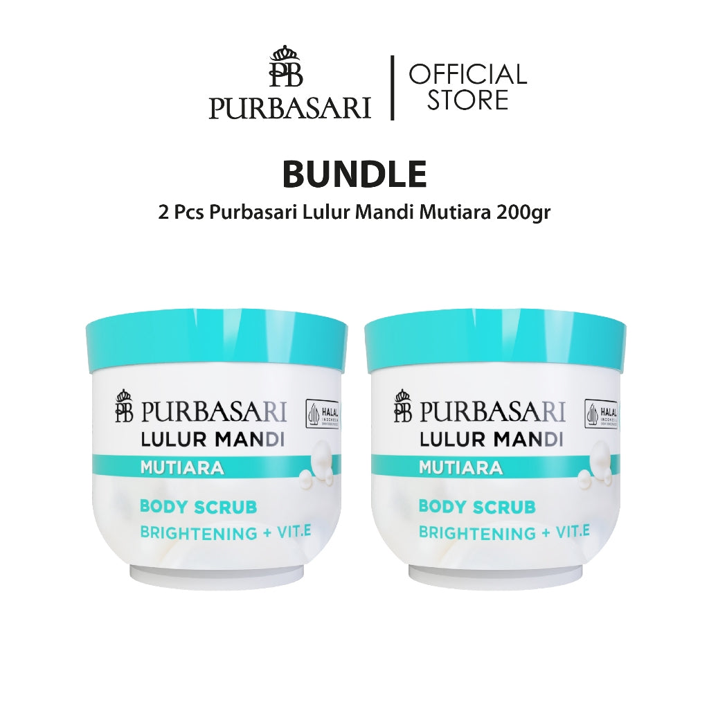 [Bundle Hemat] Purbasari Lulur Mandi Mutiara 200 gr / Lulur Pemutih Whitening Pencerah / Lulur pelembab kulit / Lulur Badan perontok daki / Menyamarkan flek hitam / Melembabkan / Mencerahkan