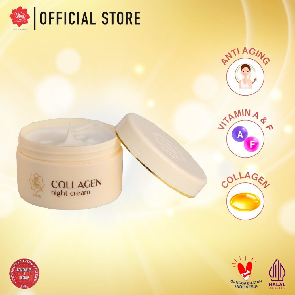 Viva Queen Collagen Night Cream with Vit A & F (22gr)