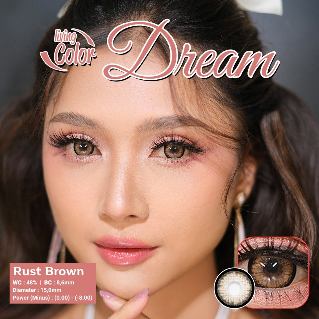 Softlens DREAM 15 MM Normal & Minus (-0,50 S/D -6,00) By Irislab / Soflen Dream / Dream By Iris Lab / Big Eyes / Korean / Soflen / Softlen / Soflens / Cloud Grey Wind Grey Flame Brown Rust Brown / SMIRIS