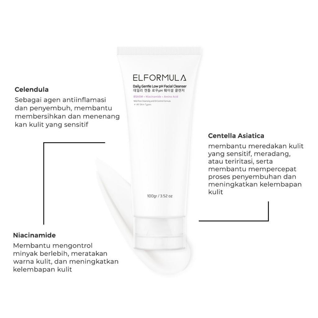 ELFORMULA Intensive Care Bundle 3in1 - Daily Gentle Low pH Facial Cleanser + Intensive Peeling Solution + CeraHydro Barrier Repair Moisture Gel