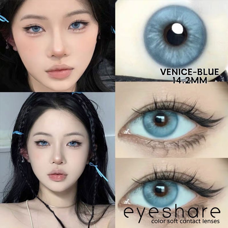 Eyeshare Venice Softlens Gray 1Pasang 14.2mm Lensa Kontak Soflen Soflens