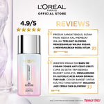 L'Oreal Paris Glycolic Bright Glowing Skincare Set Mencerahkan - Facial Foam 50 ml, Toner 65ml, Serum 15ml, Day & Night Cream 15ml