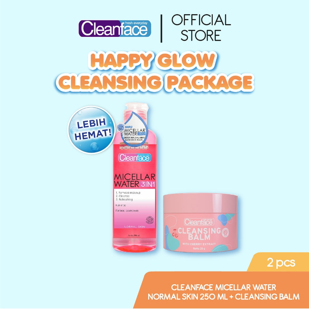 [BUNDLE HEMAT] Cleanface Micellar Water Normal Skin 250ml + Cleanface Cleansing Balm 25g