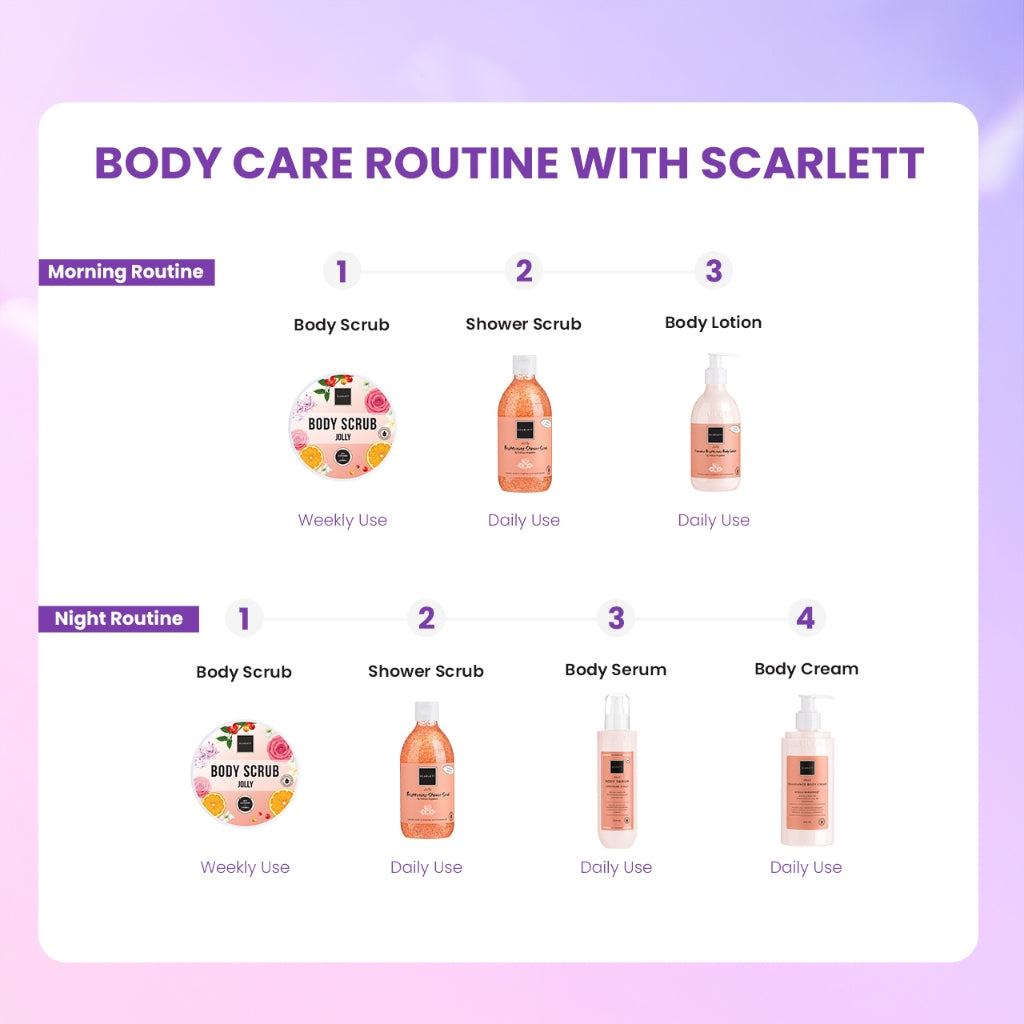Scarlett Whitening Jolly Series - Paket Body Care Scarlett Lengkap dengan Aroma Wangi Mewah untuk Mencerahkan Melembabkan Menutrisi Kulit || Fragrance Body Care Approved