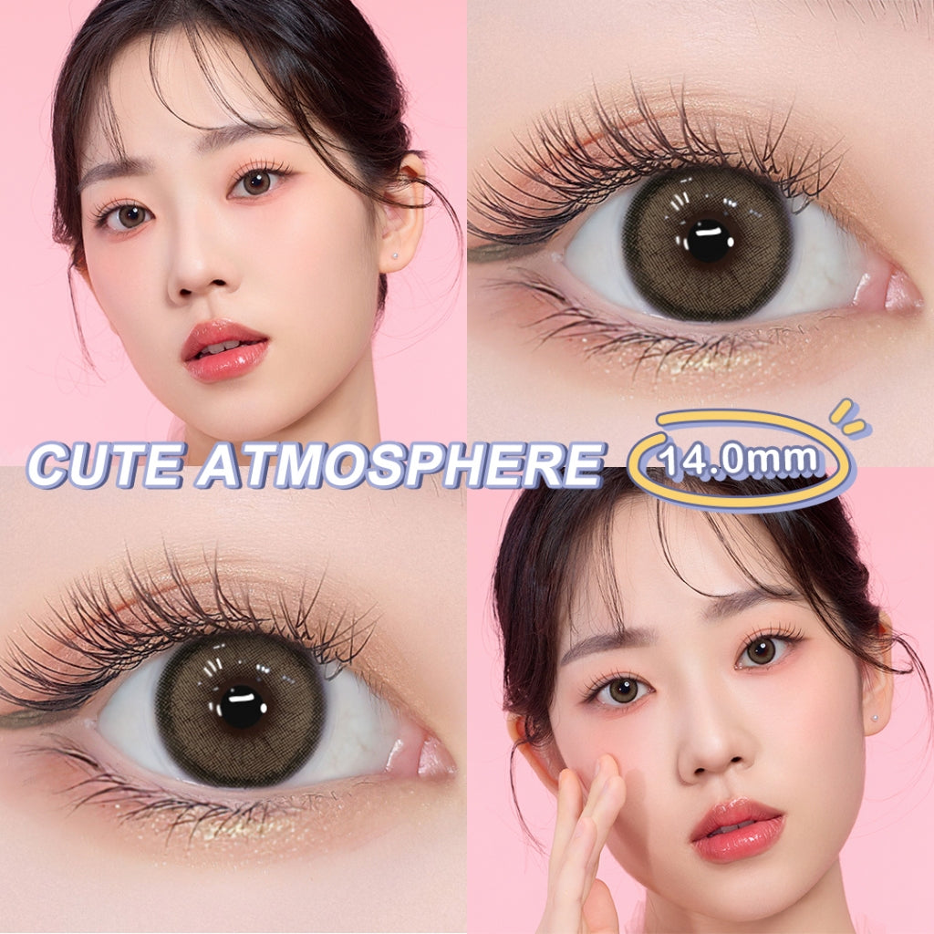 [0.00 s/d -6.00] Magister Softlens Minus Rose softlens 14 mm Lensa kontak berwarna Nude Brown
