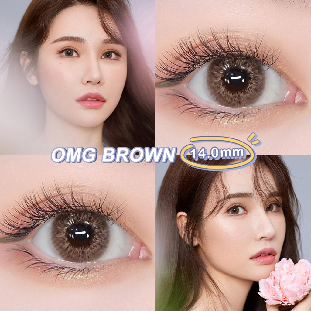 [0.00~-6.00]Magister Softlens Minus OMG Sepasang Lensa Kontak Warna Diameter 14.00mm 6bulan