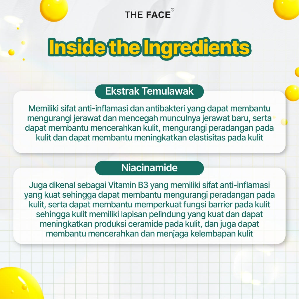THE FACE Temulawak  Facial Foam 100ml With Ekstrak Temulawak and Niacinamide - Sabun Pembersih Wajah