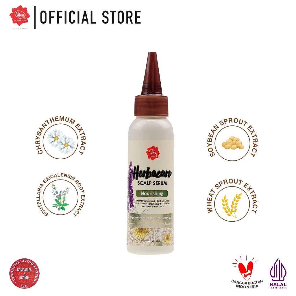 Viva Herbacare Scalp Serum - 100 ml (Tersedia 2 Varian: For Normal to Dry Hair & Oily & Anti Dandruff Hair)