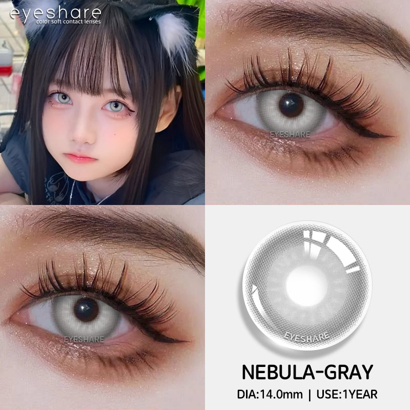 Eyeshare Softlens 14.5MM 1Pasang Lensa Kontak Putih Buta Putih Cosplay Mata Halloween Softlen