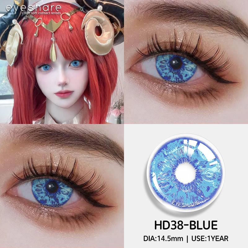 Eyeshare Softlens 14.5MM 1Pasang Lensa Kontak Putih Buta Putih Cosplay Mata Halloween Softlen