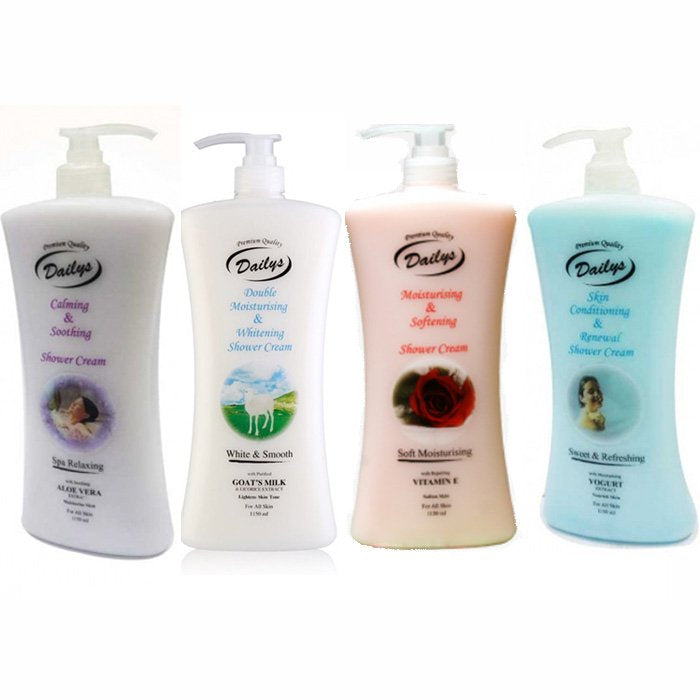SABUN MANDI SHOWER CREAM BADAN BODY WASH DAILYS SHOWER GOATS MILK 1150ML   DAILYS SHOWER VITAMIN-E 1150ML   DAILYS SHOWER YOGURT 1150ML