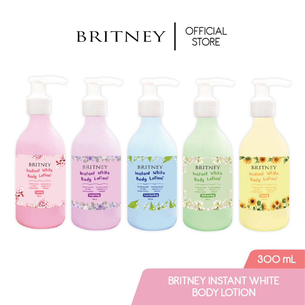 Britney Instant White Body Lotion 300 ML / Hand Body Lotion Mencerahkan