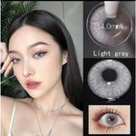 Eyeshare Softlens Omg Abu-Abu Coklat Ungu 1 Pasang 14.0mm Lensa Kontak