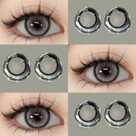 Eyeshare Softlens14.5mm Big Eyes Soft Colored Contact lenses Gray Soflen Mata Yearly Use