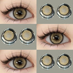 Eyeshare Softlens14.5mm Big Eyes Soft Colored Contact lenses Gray Soflen Mata Yearly Use