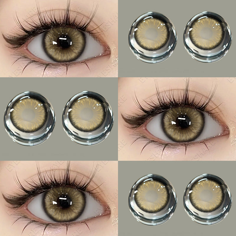Eyeshare Softlens14.5mm Big Eyes Soft Colored Contact lenses Gray Soflen Mata Yearly Use