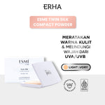ERHA ESME Twin Silk Compact Powder Light Ivory 13 gr - Bedak Padat Warna Light Ivory