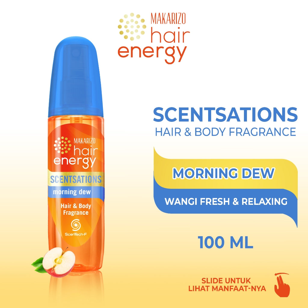 PAKET ISI 2 - Makarizo Hair Energy Scentsations Morning Dew 100 mL Parfum Rambut