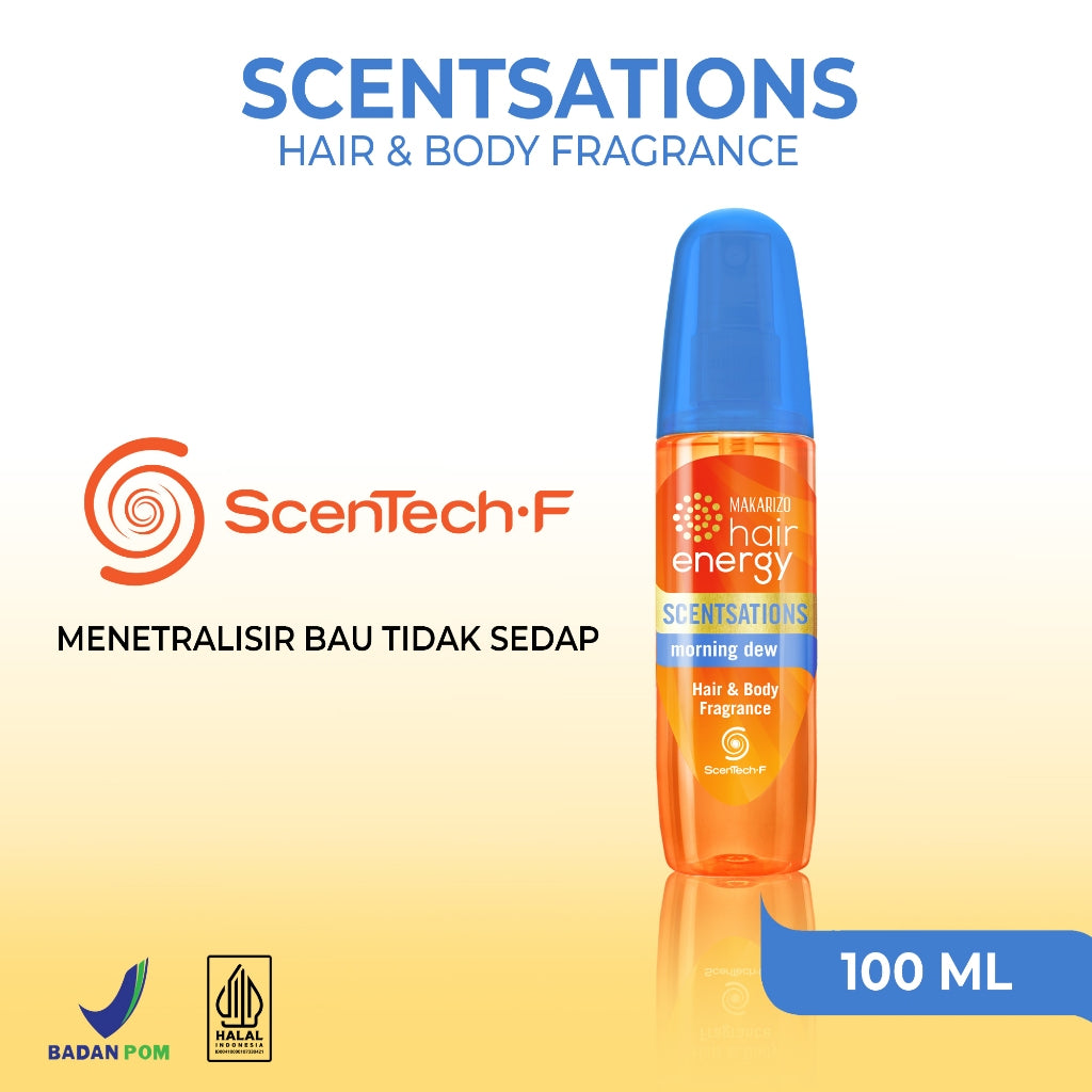 PAKET ISI 2 - Makarizo Hair Energy Scentsations Morning Dew 100 mL Parfum Rambut