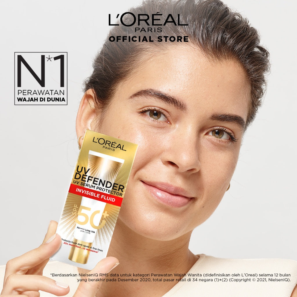 L'Oreal Paris UV Defender SPF 50+ PA++++ 30ml - Long UVA Skincare L'Oreal Untuk Melindungi Kulit Dari Tanda Penuaan Oleh Sinar UV