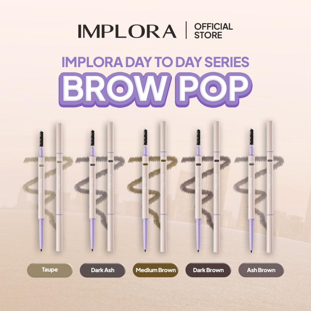 Implora Day To Day Brow Pop | Pensil Alis tahan lama & waterproof