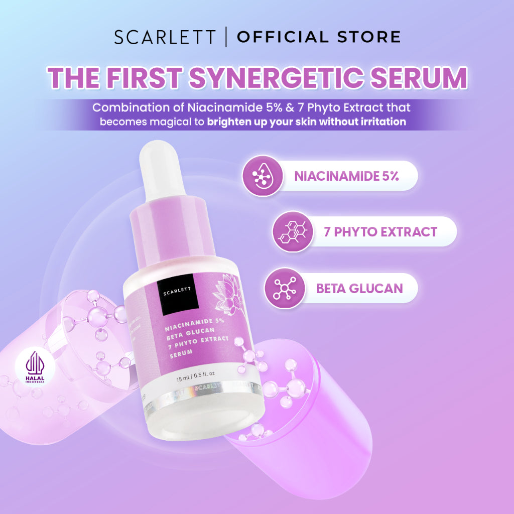 Scarlett Whitening Acne Serum + Niacinamide 5% Serum Mencerahkan dan merawat kulit berjerawat