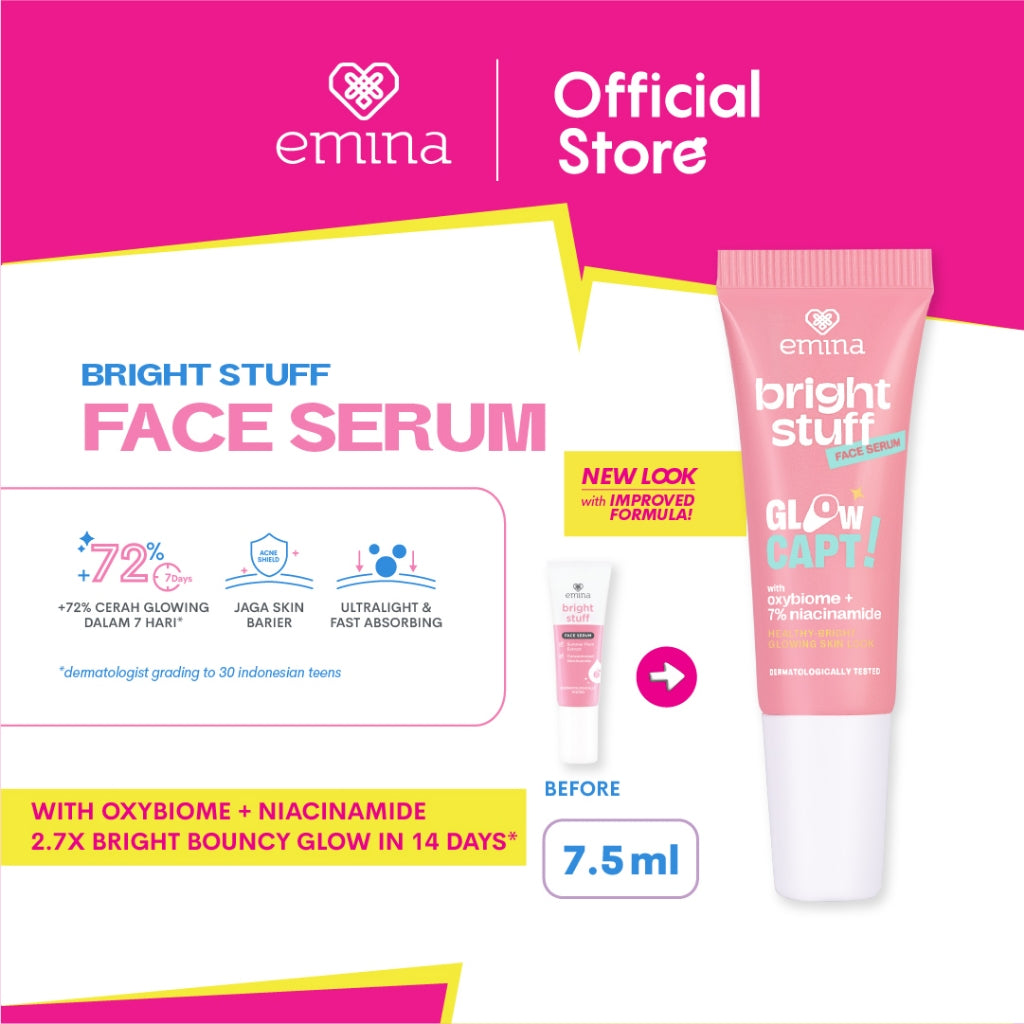 NEW! Emina Bright Stuff Face Serum - Serum Pelembab Wajah Cerah Glowing Anti Kusam