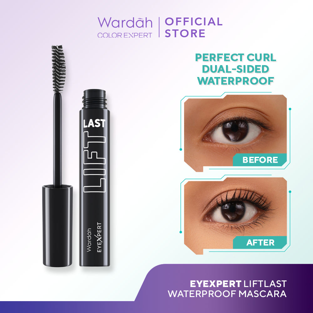 WARDAH EyeXpert Liftlast Waterproof Mascara 8ml Lentik Dalam 5 Detik, Tahan Lama 12 Jam - Maskara Anti Air Tahan Air - Makeup