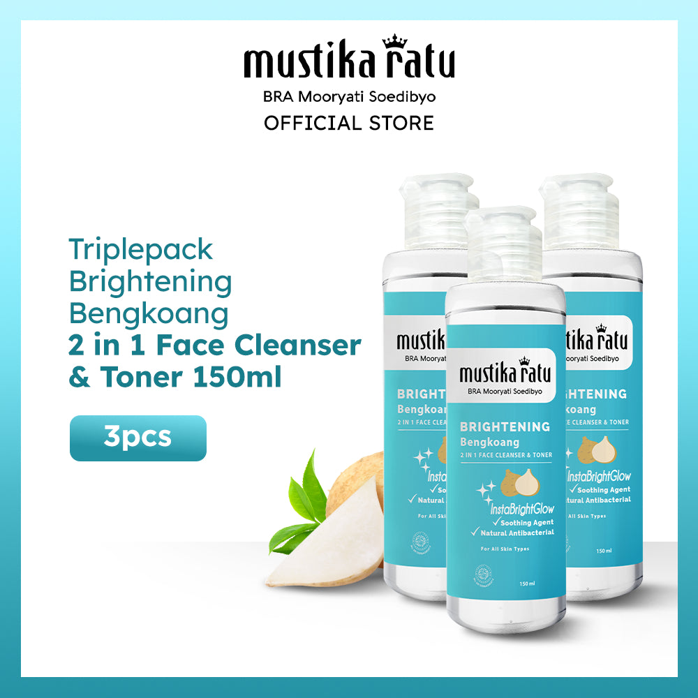 Mustika Ratu Triplepack Brigtening Bengkoang Cleanser & Toner 150ml