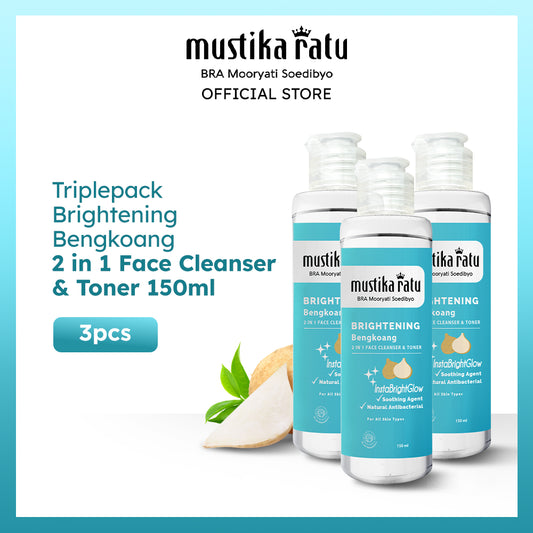 Mustika Ratu Triplepack Brigtening Bengkoang Cleanser & Toner 150ml