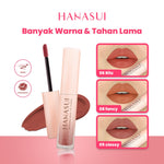 Hanasui Mattedorable Lip Cream - Velvet Matte Finish Melembabkan Ringan Tahan Lama Pigmented Olive Oil Vitamin E