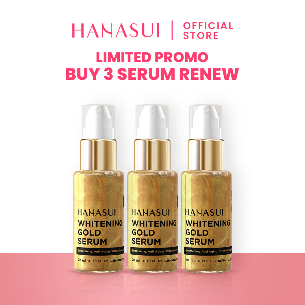 Hanasui Whitening Gold Serum - Cerah & Glowing Kurangi Bintik Hitam & Lawan Tanda Penuaan 4% Niacinamide & 2% Vitamin C