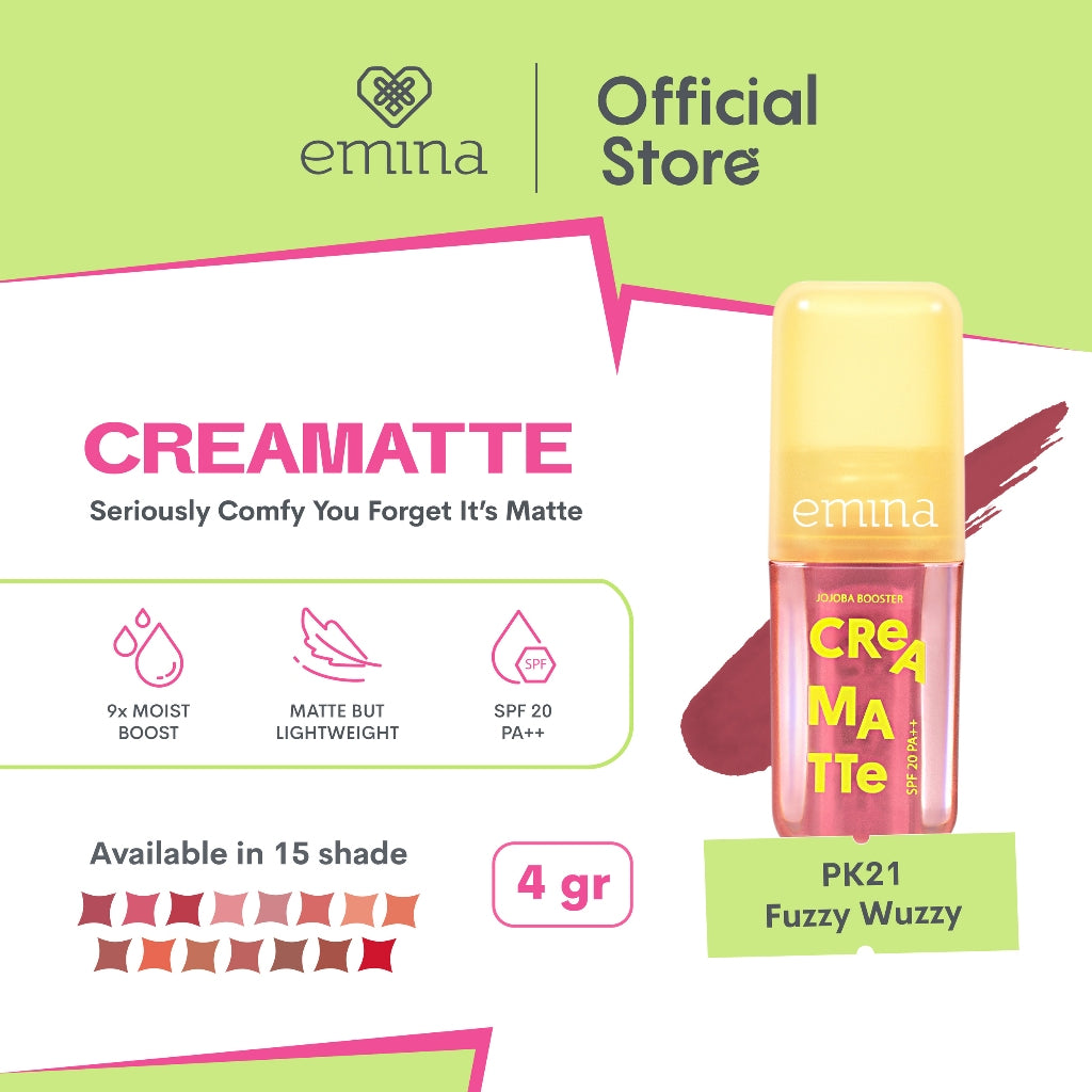 NEW! Emina Creamatte 4 g - Comfily Matte 9x Moist Boost