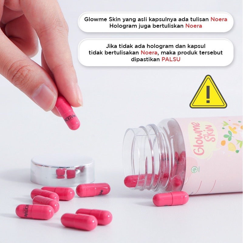 Noera Bundling 2 Box Brightening Capsule Improved Formula | Noera Glow Me Skin | Kapsul Pencerah Badan | Anti Acne Capsule | Kapsul Pencerah Obat Jerawat | Whitening Supplement