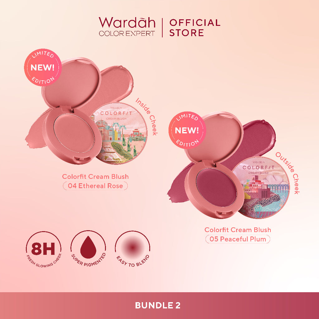 [BUNDLE] WARDAH Paket Colorfit Cream Blush Ombre 3 g - Makeup