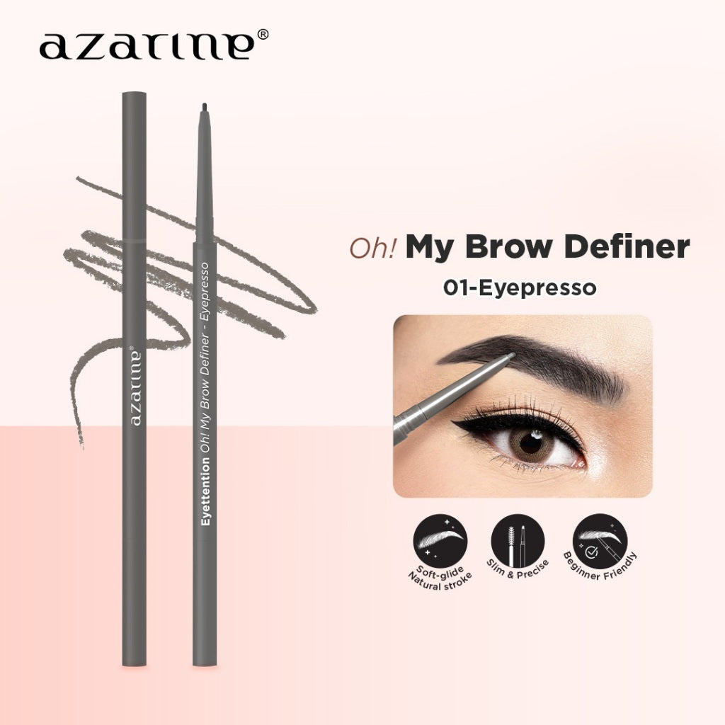 Azarine Oh! MY BROW DEFINER Eyebrow Pemula Beginner Friendly Tahan Lama 0.06gr