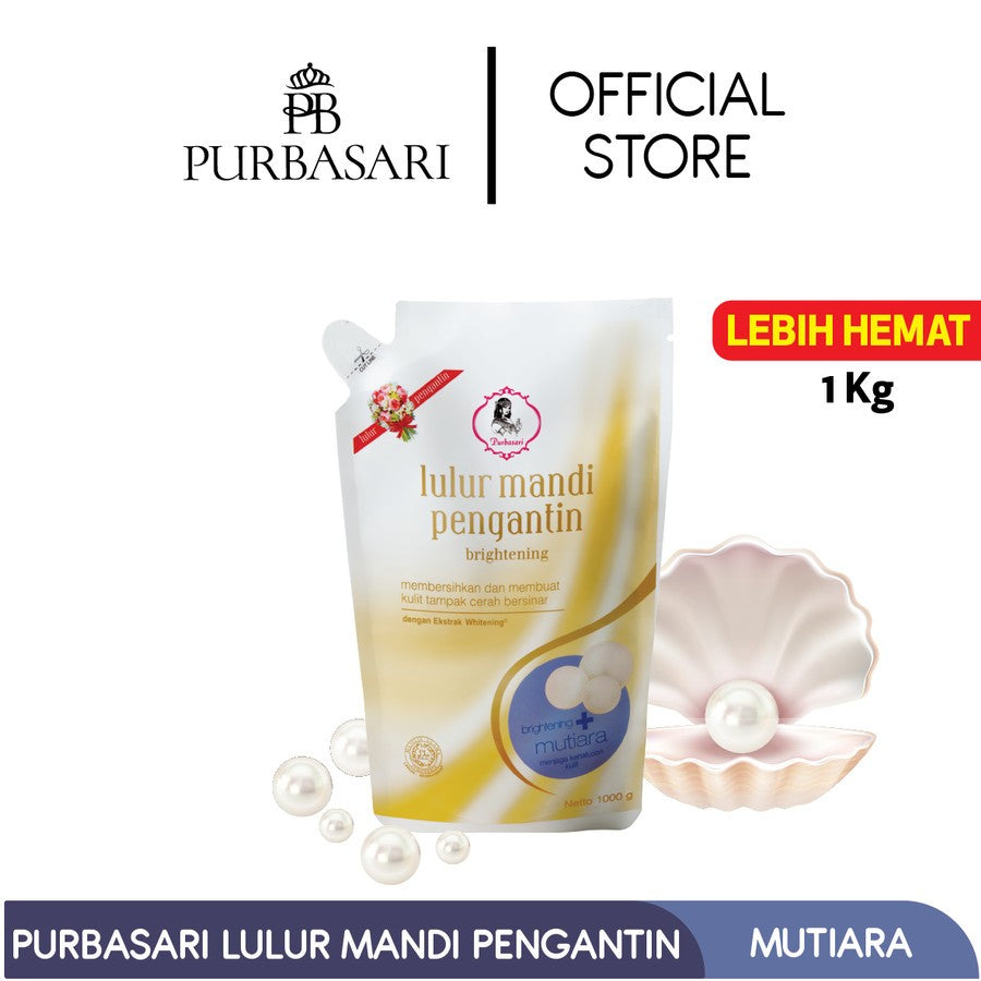 [ISI 2PCS] Purbasari Lulur Mandi Pengantin 1kg + Cleanface Cleansing Balm 25g