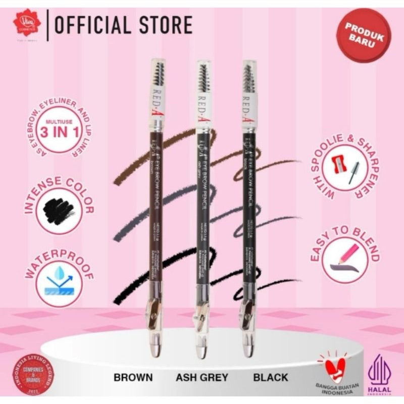 [READY] Red-A | Red A Eyebrow Pencil - Pensil Alis Red a
