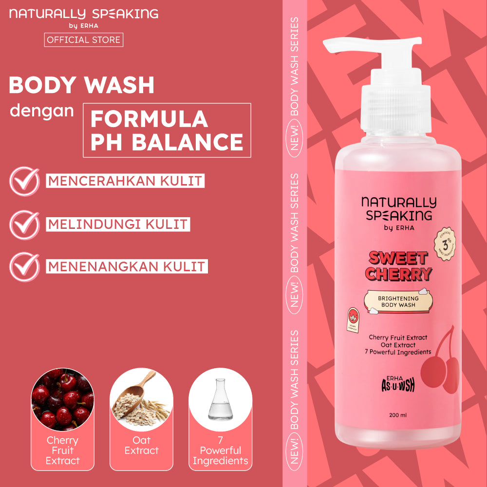Naturally Speaking Sweet Cherry Brightening Body Wash 200ml