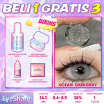 Eyeshare COD 4 Item Paket kombinasi (1Pasang Softlens+60ml solusi+8ml tetes mata+kotak cermin)