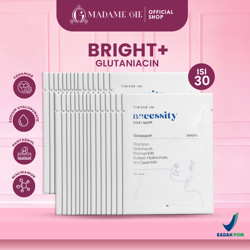 [PRE ORDER] [BUNDLE ISI 30PCS] Madame Gie Necessity Sheet Mask - Masker Perawatan Wajah