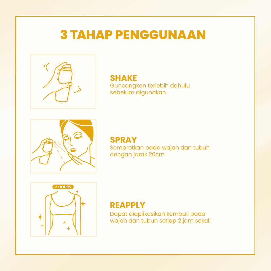 YOU Sunbrella Airy Outdoor Sunscreen Spray SPF50+ PA++++ Tabir Surya Mist Sweatproof and Waterproof [ Best Selling ]