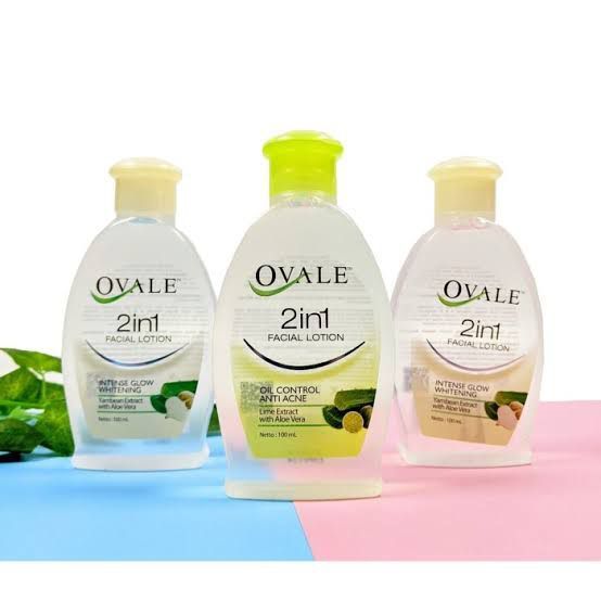 OVALE 2in1 Facial Lotion Bengkuang / Lemon / Anti Acne / 60ml 100ml 200ml - Pembersih Wajah Sekali Usap/HenecoBeauty