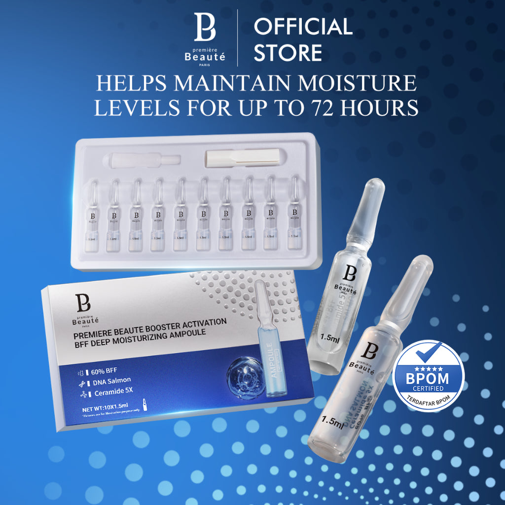 PREMIERE BEAUTE [New Formula] New Booster Activation Ampoule 10x1.5ml Serum 10% NIACINAMIDE 2% ALPHA-ARBUTIN Essence Moisturizing/ Whitening/Repair COLLAGEN DNA SALMON CERAMIDE 5X NIACINAMIDE ALPHA-ARBUTIN RETINAL ACTOSOME RETINOL COLLAGEN Brightening